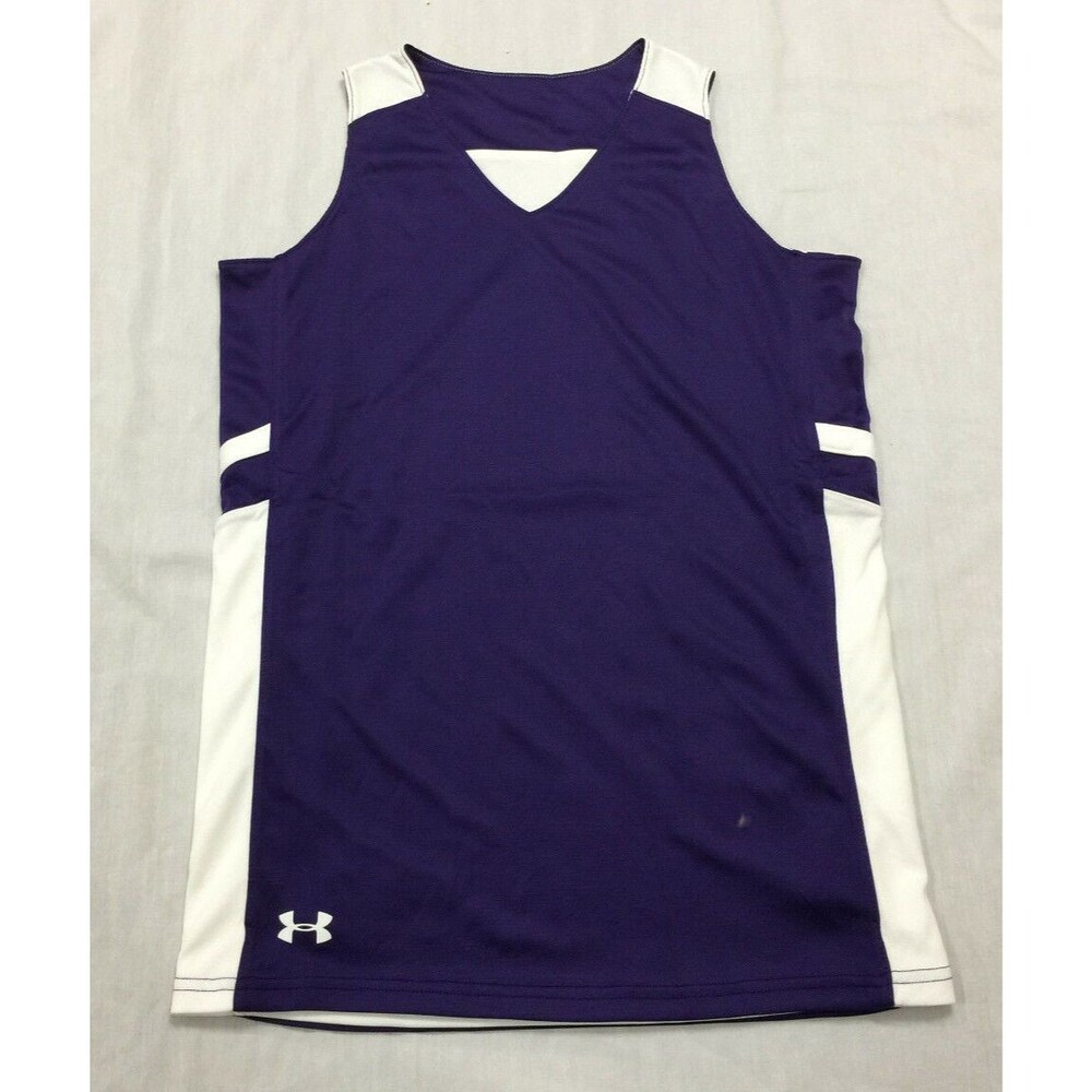 NWOT UNDER ARMOUR BOYS GIRLS REVERSIBLE ATHLETIC BASKETBALL JERSEY SHIRT SIZE YM